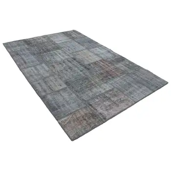 

173x243 Cm Grey Handmade Patchwork Rug-6x8 Ft