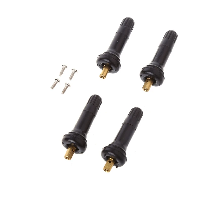 Car Tire Pressure Monitor Car Tire Pressure Sensor 4 Pcs Rubber Valve Stem For Buick Ford Encore Cadillac