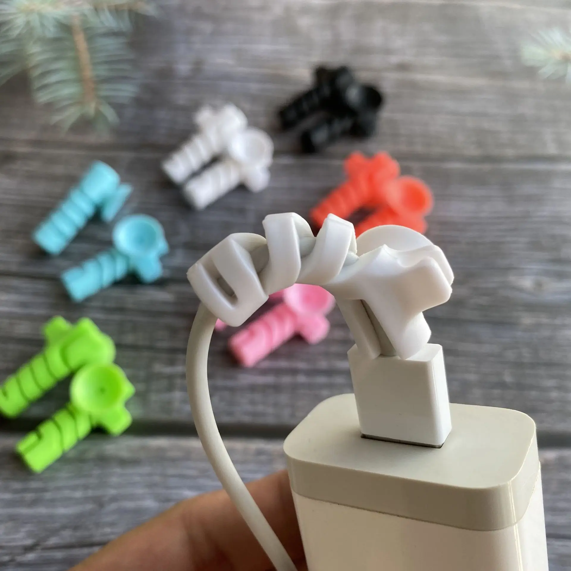 Цветной защитный чехол для наушников с USB-кабелем 2000 шт./лот iphone Android кабеля