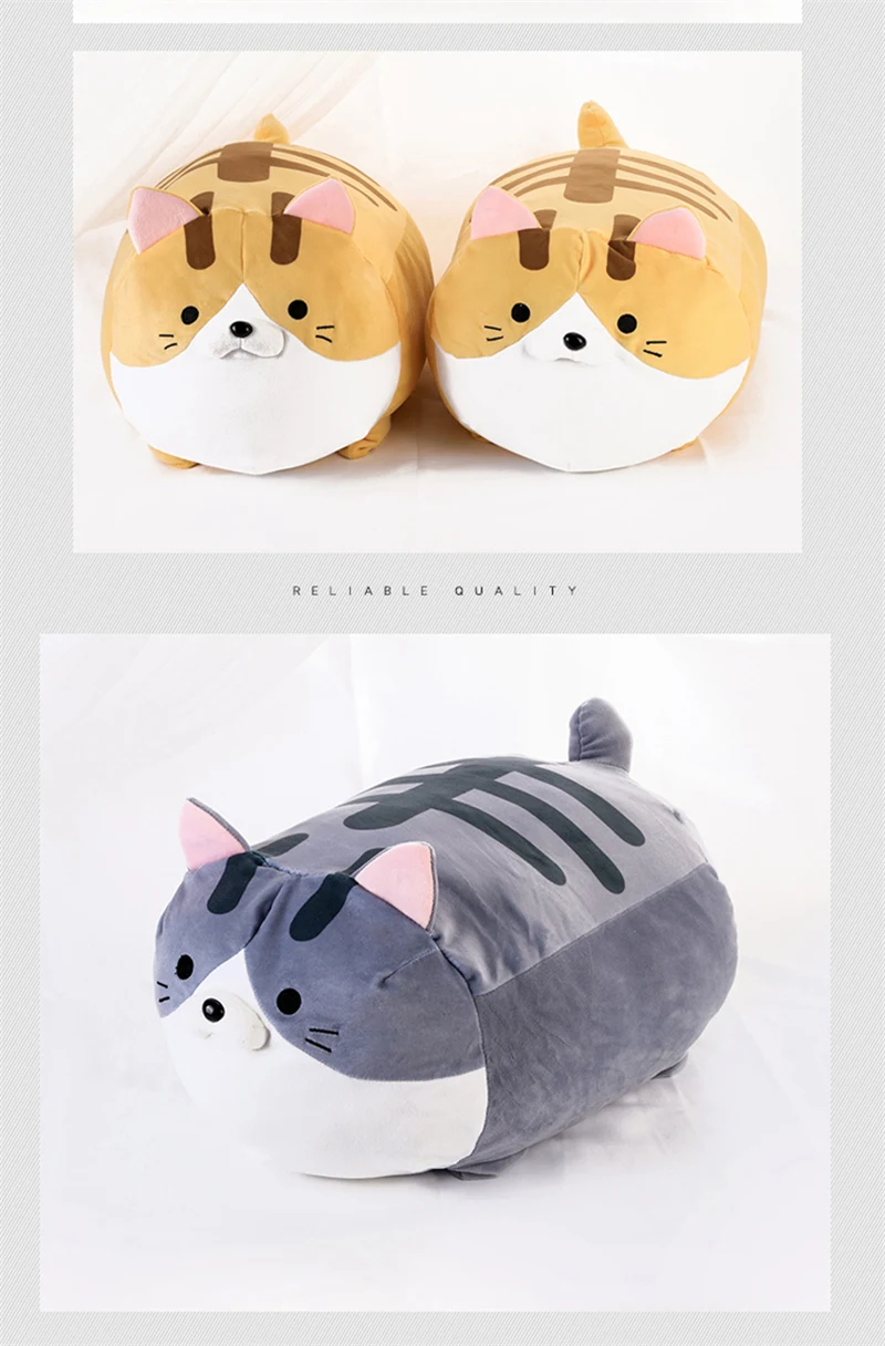 1 шт. 50 см Kawaii мягкие животные мультфильм Подушка милый жирный кот Тигр плюшевые игрушки мягкие милые дети подарок на день рождения