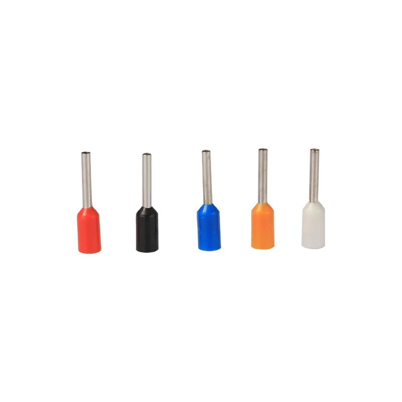 800Pcs E0508 5-color Insulated Electrical Connector Wire Crimping Tube Terminal Cable Cold Pressed Sleeve Crimp Terminals Set