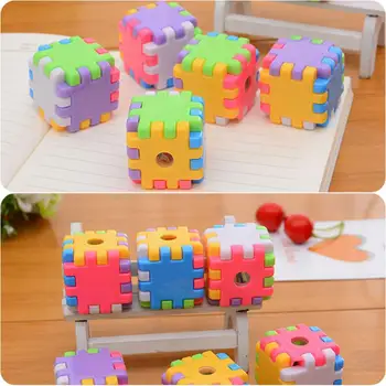 

Assembled Pencil Sharpener Manual Innovative Cute Building Block Plastic Pencil Sharpener Stationery For Pencil Colored Pencil