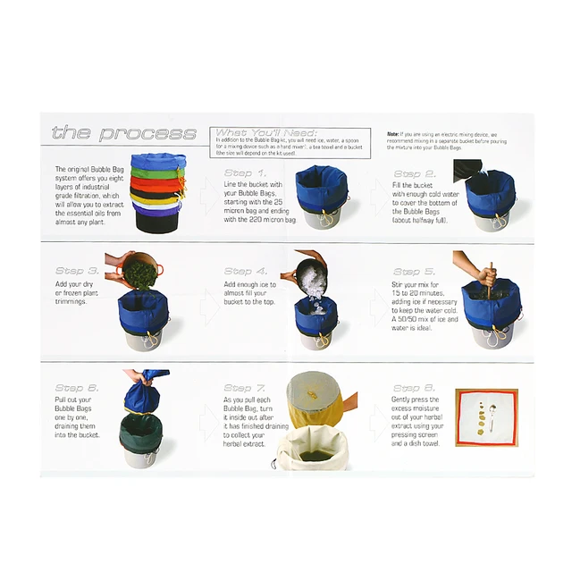 5Db 5 Gallonos Szűrőzsák Buborékzsák Kerti Táska Hash Gyógynövény Jég Lényege Kivonó Készlet Extraháló Táskák Nyomó Képernyővel - Image 5