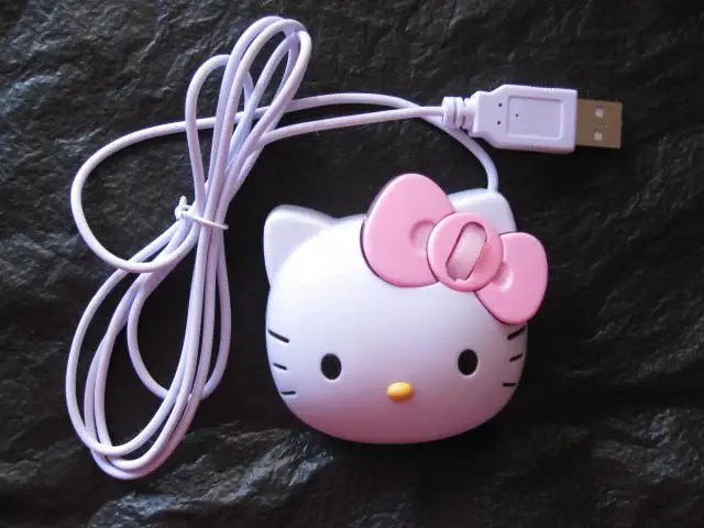 Модный японский стиль hello kitty 3D кошка голова розовый бант проводная мышь милый мультфильм мини девочка мышь для ПК ноутбук