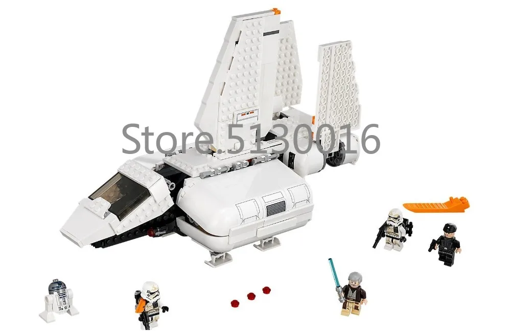 05147 Star Wars серии имперский десантный челнок пилот Sandtrooper строительные блоки 712 шт. Кирпичи совместимы 75221
