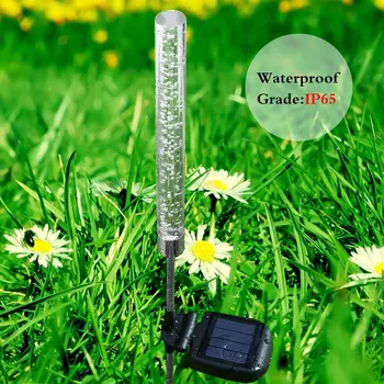 

2Pcs Solar Tube Light Bubbles Stick Solar Lamp Pathway Lawn Landscape Decoration Acrylic Outdoor Garden Patio Lamps Set