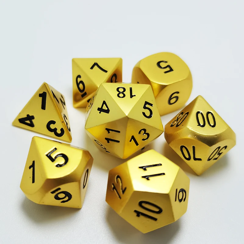 Много металлических игральные кости DND Набор для подземелий и драконов (D & D) Pathfinder