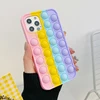 Fidget Toys Push Pop Bubble Anti-Stress Sensory Rainbow Silicone Phone Case For Iphone 13 XR XS 11 12Pro Max XR 7 8 Plus Cover