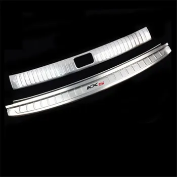 

Car styling fit for 2016 2017 2018 KIA new sportage KX5 304 stainless steel Built-in + external Rear bumper Protector Sill