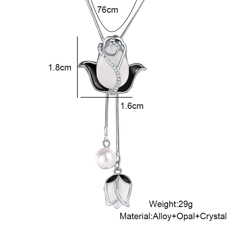 Long Flower Necklaces & Pendants for Women Collier Femme Maxi Fashion Geometric Fashion Statement Colar Accessories Jewelry 2020