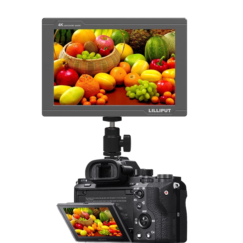 LILLIPUT FS7 7 Inch Full HD Monitor 4K HDMI-Compatible 3G-SDI Camera-Top Monitor for Camcorder&DSLR for Photos&Movies Production