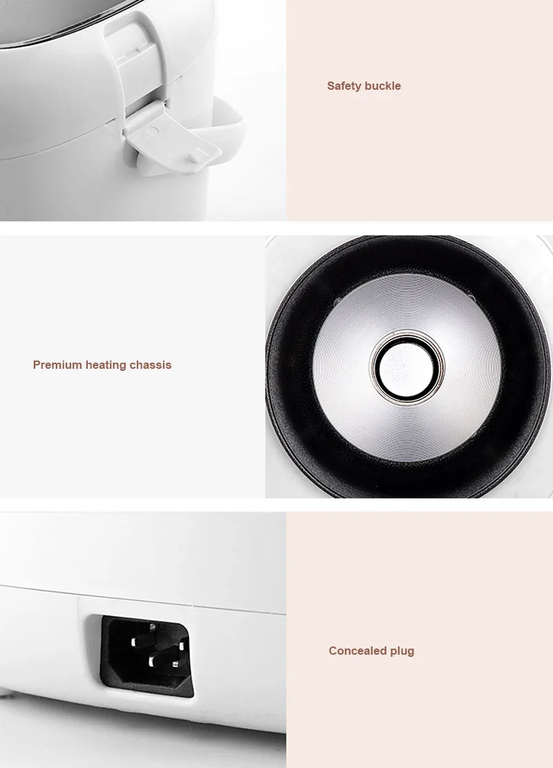 2L электрическая рисоварка кухонная интеллектуальная плита с антипригарным дном рисоварка машина Поддержка назначения времени светодиодный дисплей