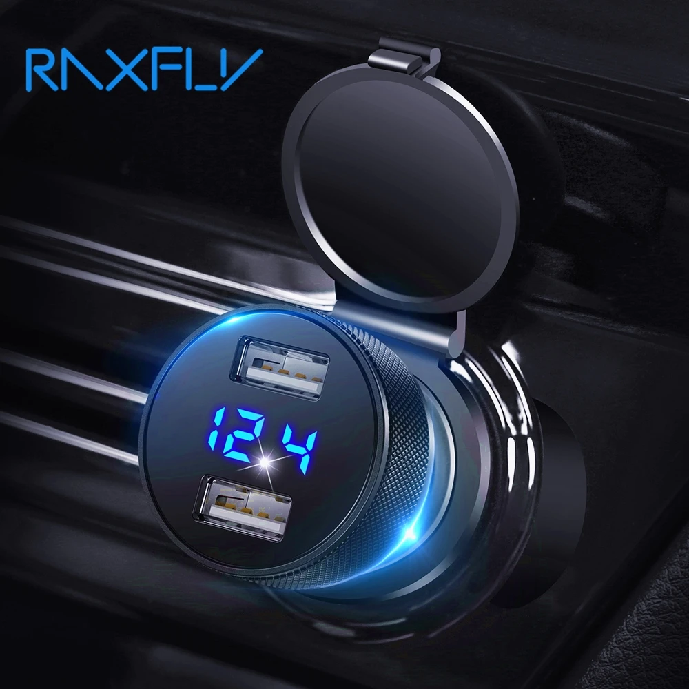 Автомобильное USB зарядное устройство RAXFLY для Xiaomi автомобильное мобильный