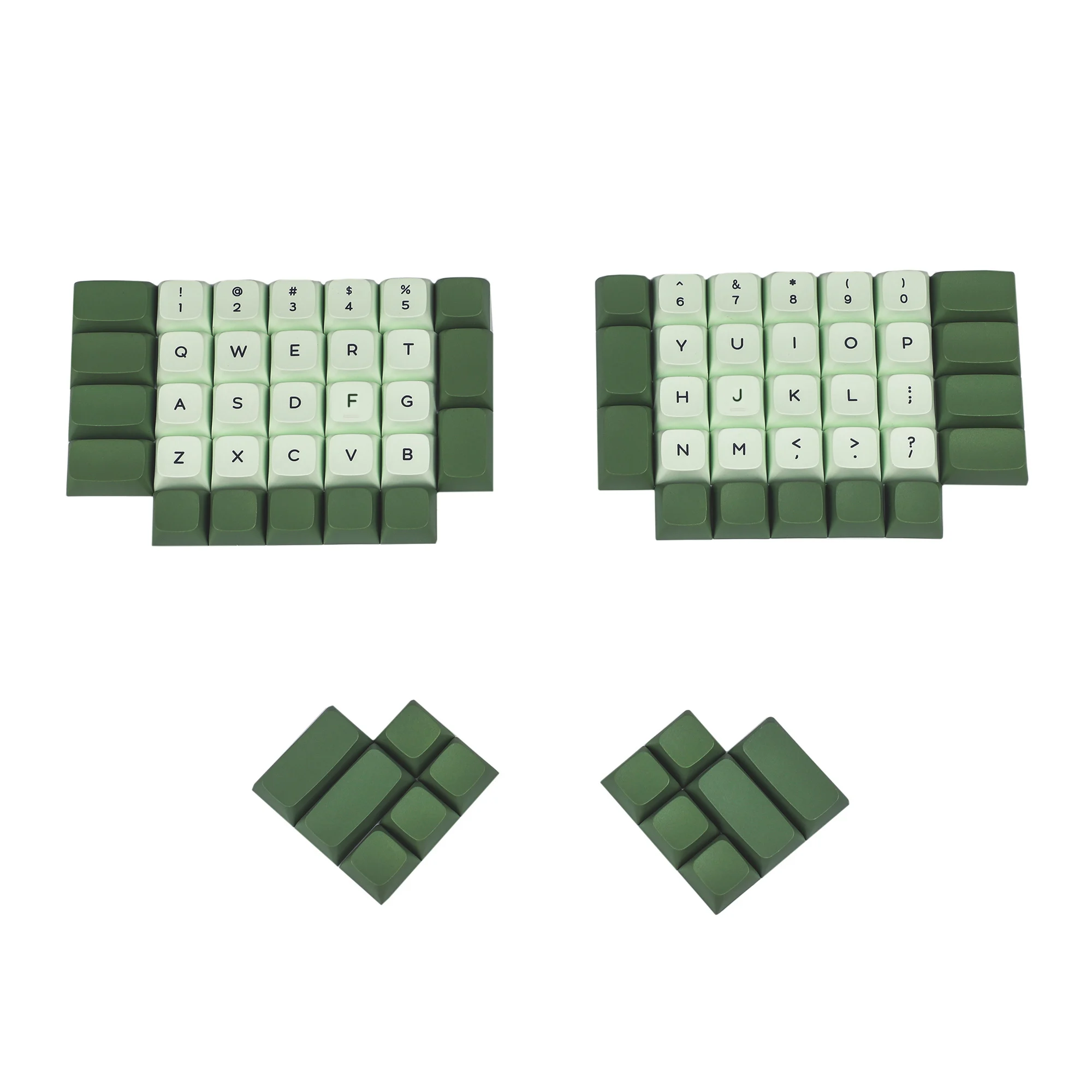 Ymdk-zda Ball Shape Keycap Grupo Pbt Grosso Matcha Blank e Dye-sublimação Ergo Ergodox Lily58 Planck Preonic