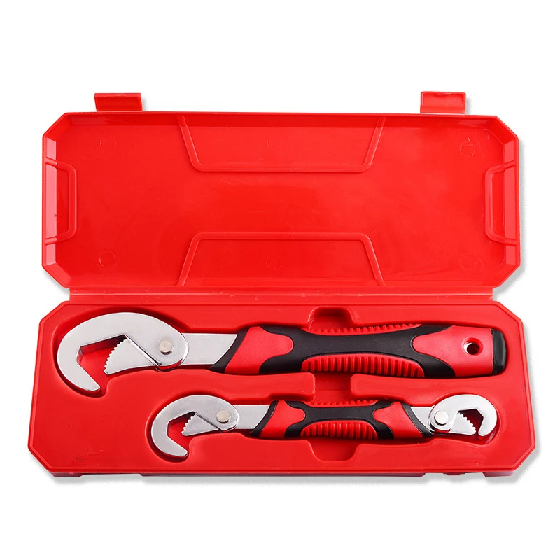 wrench set with box Многофункциональный универсальный набор гаечных ключей оснастки и разводной ключ набор для гаек и болтов форм и размеров для Автомобильная труба ремонт - Цвет: wrench set with box