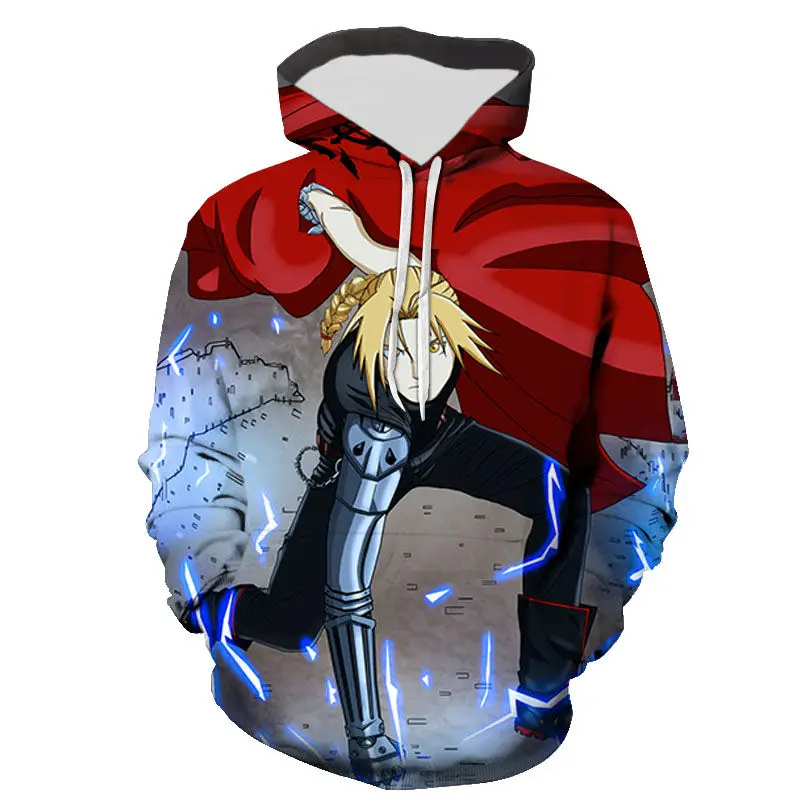 

New Hoodies Fullmetal Alchemist Men Women Children 3D Printed Streetwear Sweatshirt Pullover Streetwear Boy Girl Kids Tops
