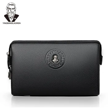 

Men's Coded Lock Day Clutch Anti-theft Business Handbag Male Big Capacity Zipper Long Wallet Phone Case Cards Holder