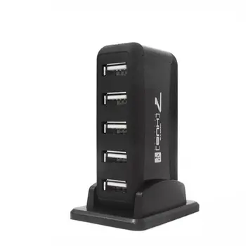 

Portable 7 Port USB 2.0 HUB High Speed USB Splitter with AC Power Adapter Cable for PC Laptop USB Charging HUB