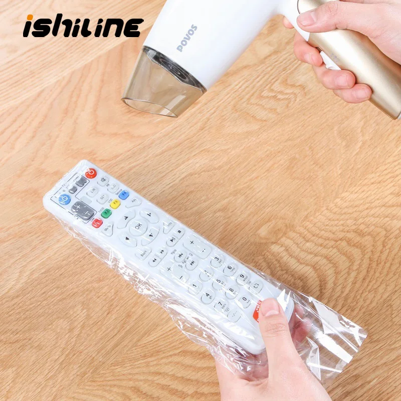

5 Packs 25Pcs Heat Shrink Film Clear Video TV Air Condition Remote Control Protector Cover Home Waterproof Protective Case New