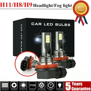 

2pcs/lot 6000K Mini H11 6 LED Lamps for Cars Headlight Bulbs Led H11 Fog Light Auto DC 12V H11 LED Bulbs Car Headlight