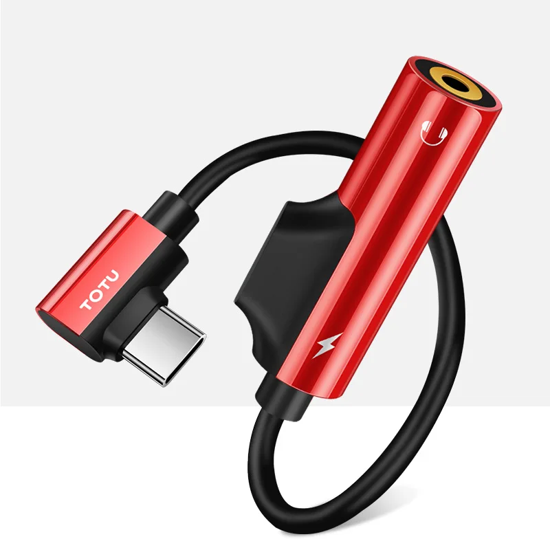 

TOTU Streamer Series Elbow Audio Adapter Type-C Turns Type-c usb Three-in-One Charging Songs
