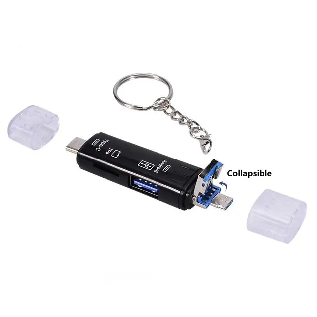 Phone Accessories 5 in 1 Multifunction USB 3.0 Type C Micro Usb TF Memory Card Reader OTG Card Reader Adapter For Xiaomi  Huawei 5