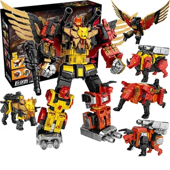 

5in1 Predaking - Divebomb Rampage Headstrong G1 Transformation Oversize War Eagle Movie Action Figure Model Robot Toys