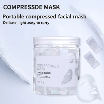 

3pc Non-woven Canned Portable Candy Compression Mask Sheet (40 Capsules Per Box) Oil Control Moisturizing Serum Vitamin C