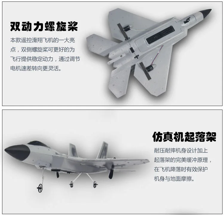 Кросс-граница F22 истребитель FX-822 на пульте дистанционного управления самолет с фиксированным крылом планер каплестойкий пенопласт электрическая модель самолёта игрушка