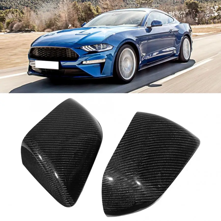 2 шт. карбоновое волокно зеркало заднего вида корпус крышка подходит для Ford Mustang GT- США стиль автомобиля стиль