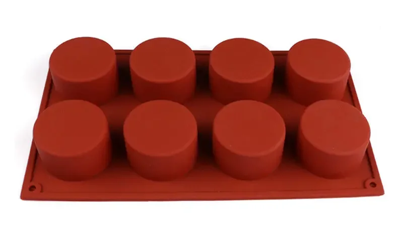 8 Holes Round Shape Silicone Cake Mold 3D Chocolate Candy Pudding Ice Mold Fondant Pastry Mould