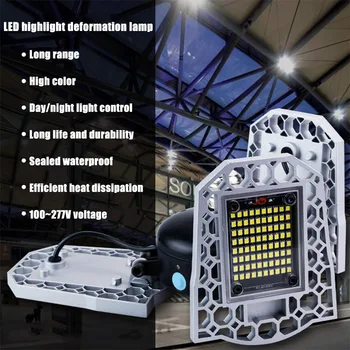 

2019 LED Garage Light Deformable Ceiling Lamp Bulbs Waterproof for Warehouse Working I88