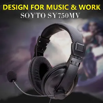 

Wired Cell Phone Gaming Accessory Omnidirectional Microphone Public Speach Computer Headset Super Bass Home Office Online Class