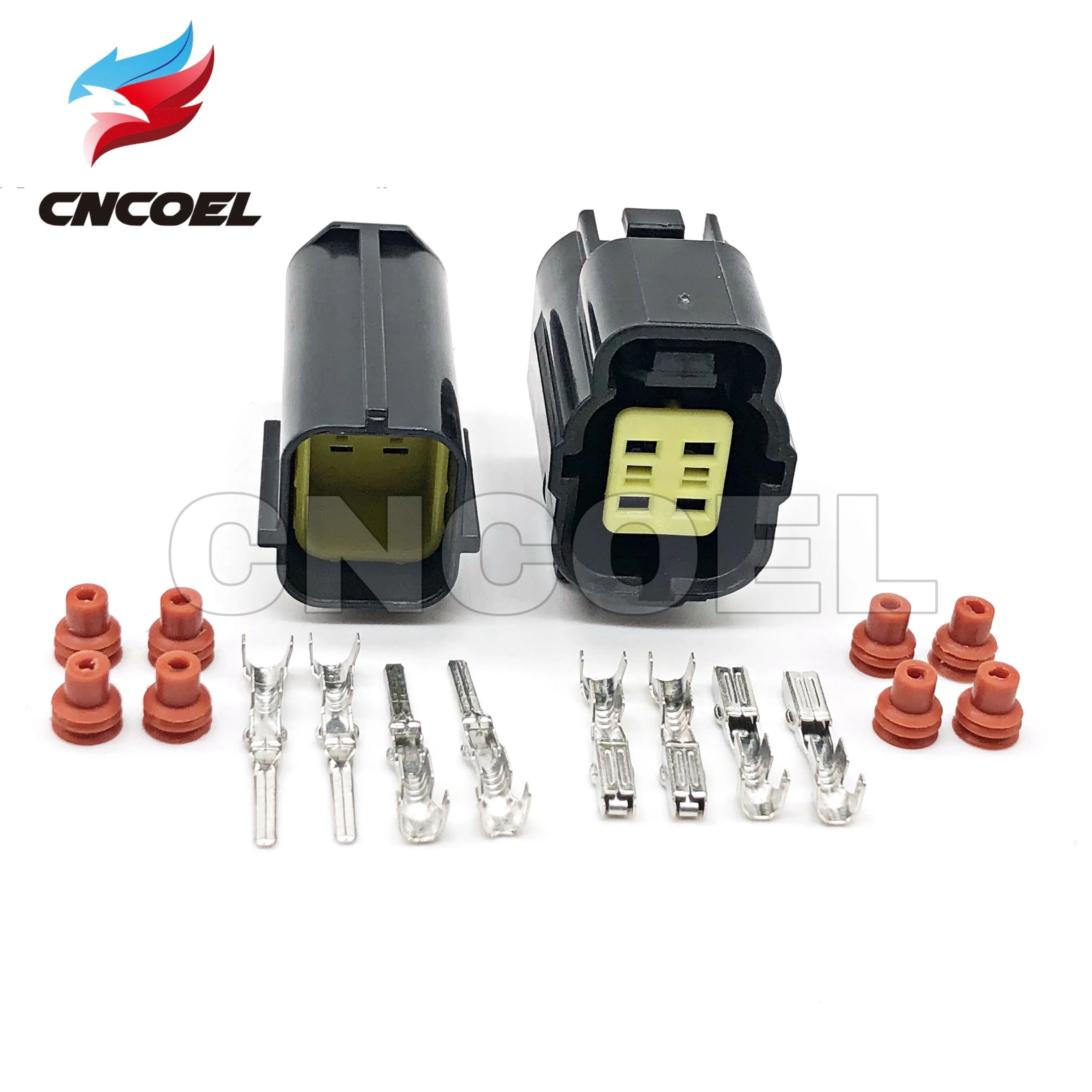 

5Set 4 Pin Female Male Automotive Electrical Plug Waterproof Denso Connector 174257-2 174259-2 For MAZDA 626 98-00 Oxygen Sensor