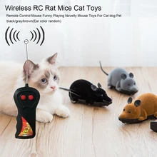 Control remoto inalámbrico RC electrónico rata juguetes para gatos graciosos juguete para gatos de simulación del producto para mascotas ratón ratones de juguete de gato para gato