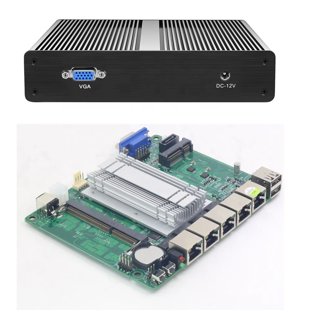 US $139.00 Intel Celeron processor Quad Core J1900 Firewall Mini PC with 4 Gigabit Lan vpn router