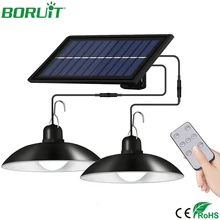 BORUiT – lampe solaire à double tête, imperméable conforme à la norme IP65, luminaire décoratif d'intérieur ou d'extérieur, idéal pour un jardin