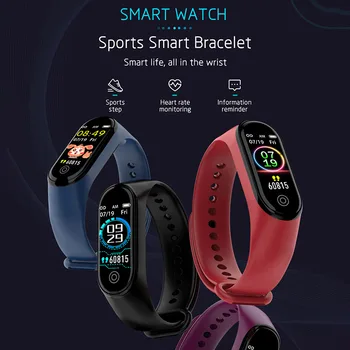 

Sports Smart Watch 0.96inch Color Screen Waterproof Smart Bracelet Heart Rate Blood Pressure Monitoring Fitness Tracker