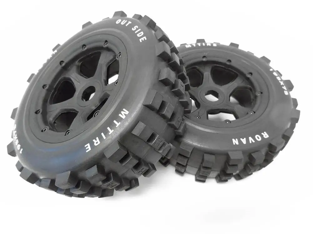 

Rovan 1/5 Scale Baja 5T 5SC Truck Front Dirt Knobby Tires Wheels 195*75