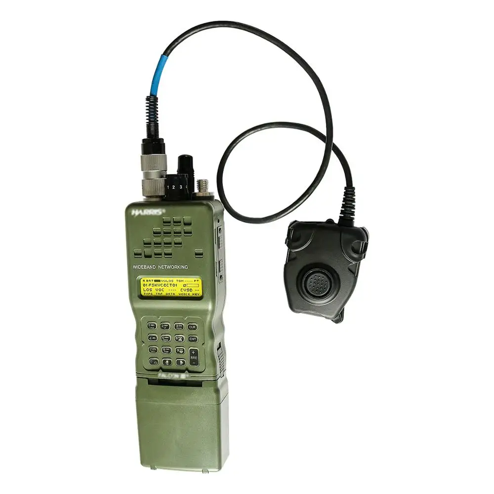 Зеленый Харрис макет радиоприемника чехол PRC-152 PRC 152, военная рация-Walkie модель для Baofeng Радио, без функции+ с Peltor 6 Pin штекер ptt - Цвет: Зеленый