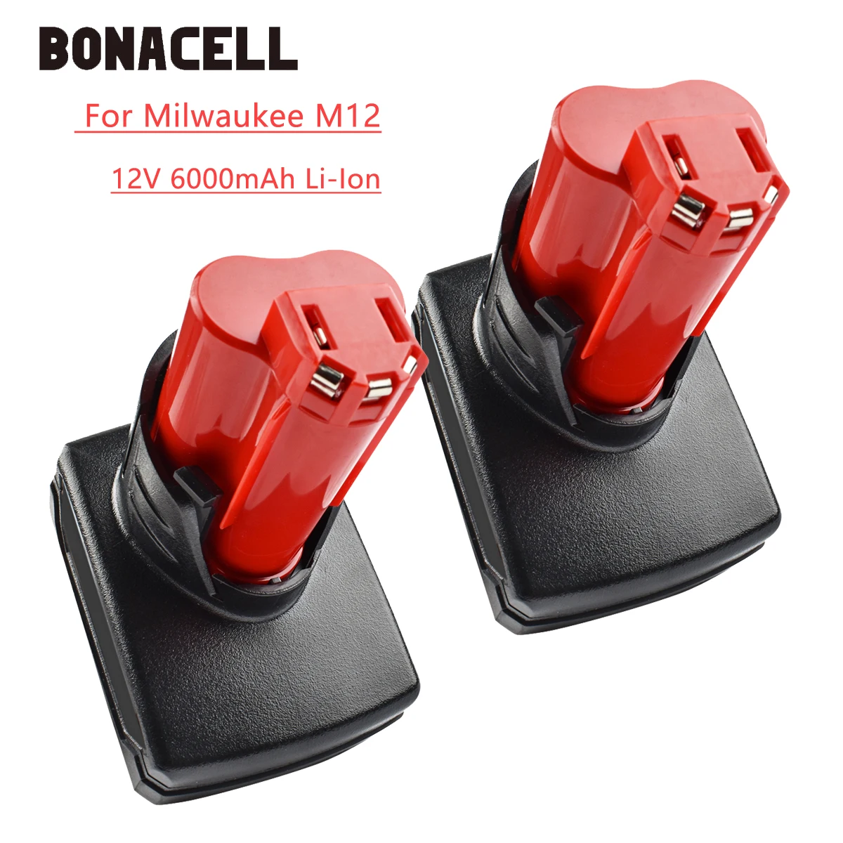 

Bonacell 6000mAh 12V Power Tool Li-ion Battery for Milwaukee M12 C12 WS M12 IR Rechargeable Li-ion Replacement Battery L30