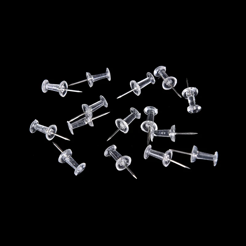 Pushpin Transparent Push Pins Notice Board Map Thumb Tacks Point Set Plastic 40pcs push pins