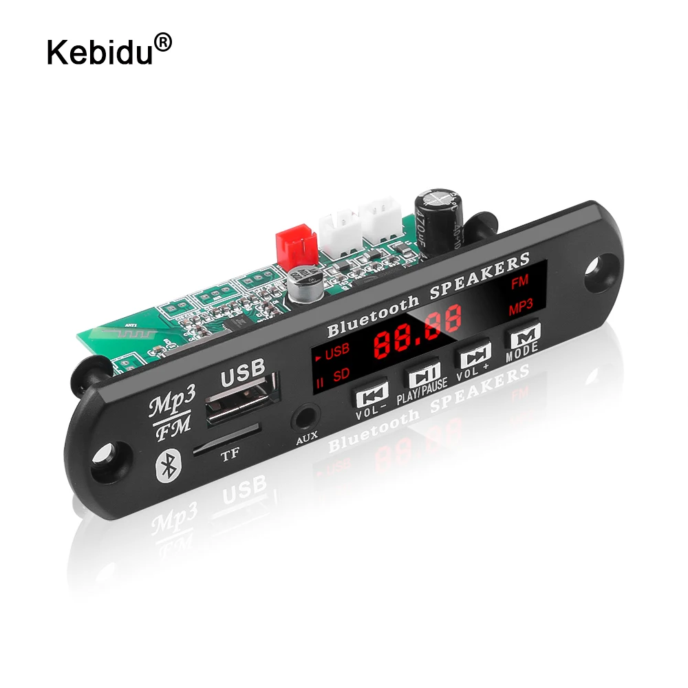 Автомобильный аудио USB TF FM радиомодуль беспроводной Bluetooth 12 в MP3 WMA декодер плата