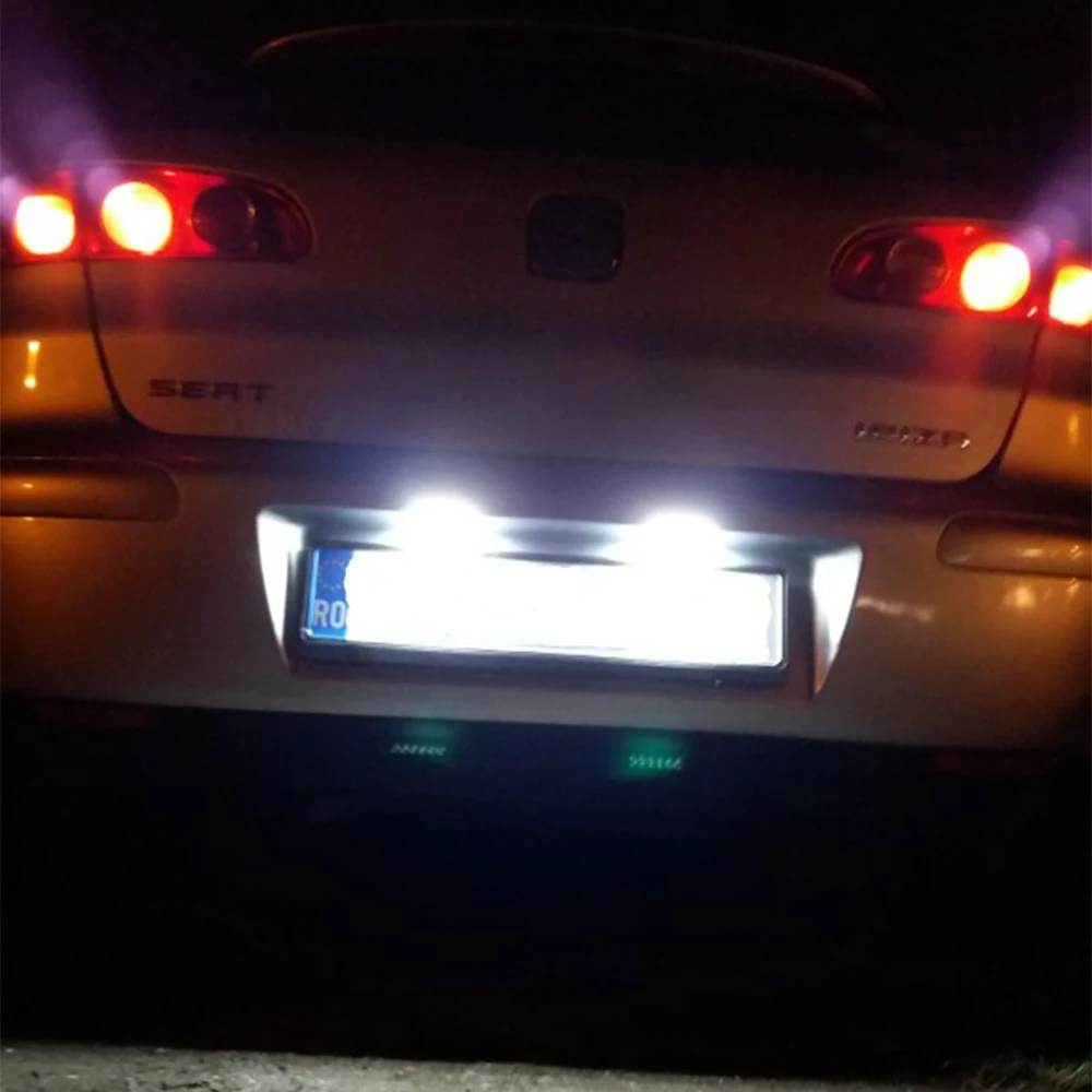 Plafones led de matrícula para Seat Ibiza 6J Cupra Bocanegra FR sistema Canbus
