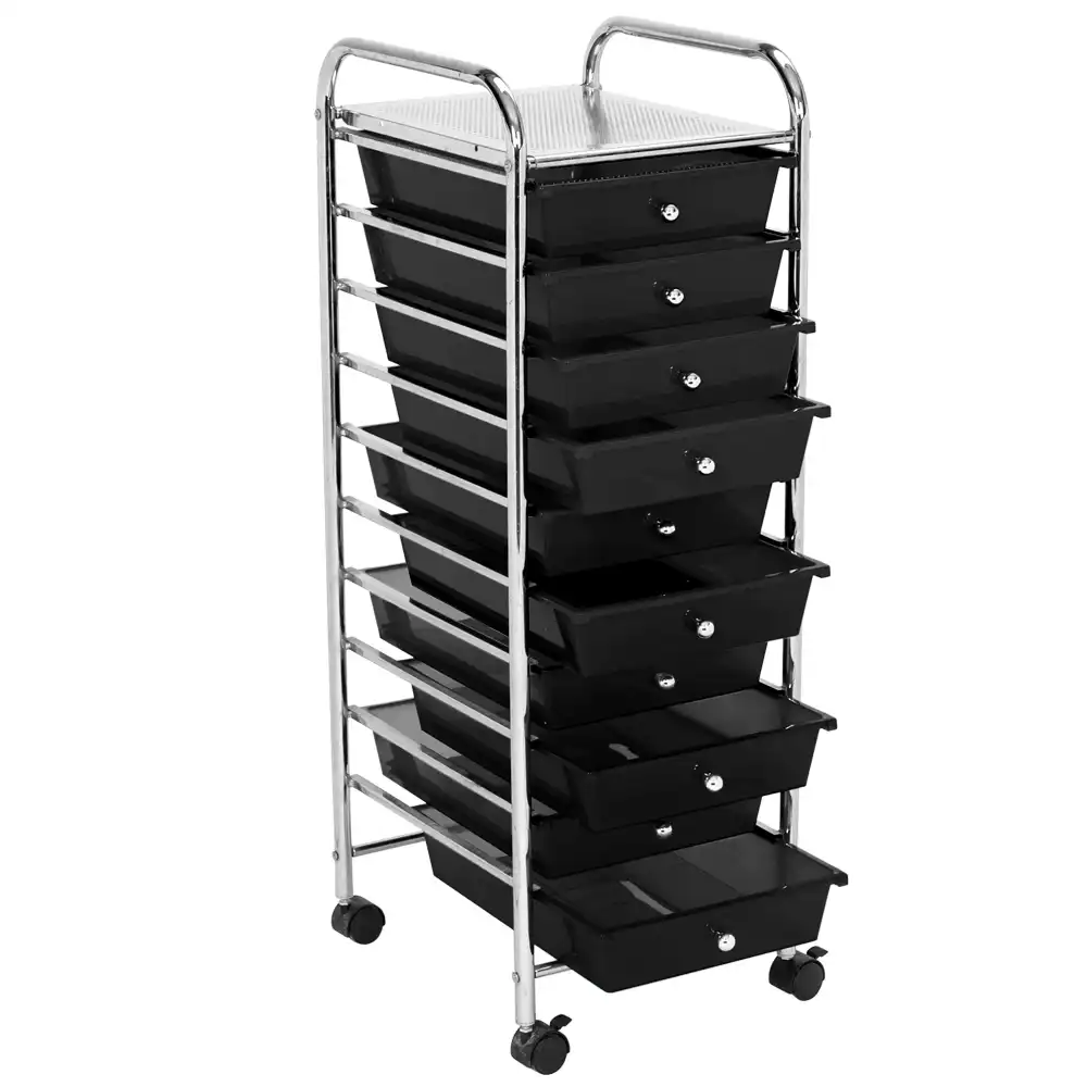 picture Metal Rolling Cart With Drawers rolling storage bin organizer cart