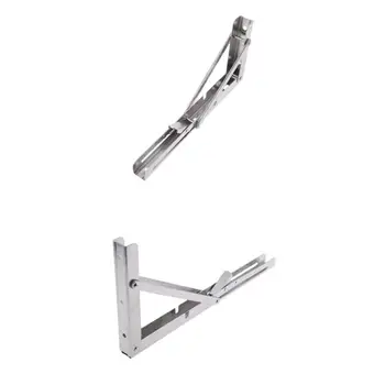 

2 Pieces 10 Inch 14 Inch Stainless Steel Bench Table Triangular Folding Shelf Brackets for Watercraft/Boat/Yacht