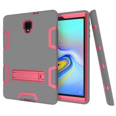 Для Samsung Galaxy Tab A 10," T590 T595 T597 чехол детский силиконовый ударопрочный сверхпрочный резиновый защитный чехол - Цвет: grey rose