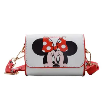 

Disney pu cartoon girl boy messenger bag minnie mickey mouse shoulder bag fashion handbag coin bag