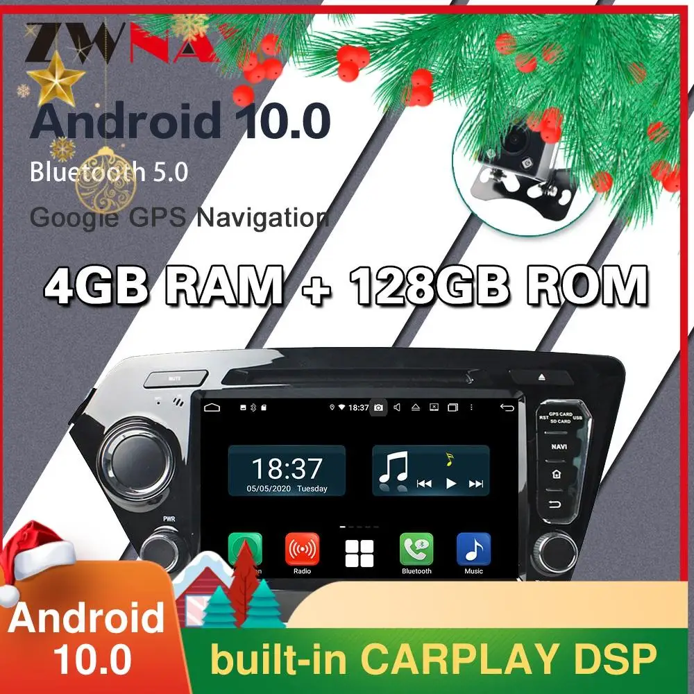 Автомобильное радио мультимедийный видеоплеер 4G 128G CARPLAY Android 10 Авторадио аудио