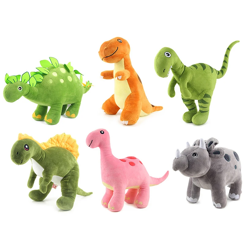 

1pc 38cm cartoon dinosaur plush toy stuffed creative Tyrannosaurus rex Triceratops animal dolls for kids boys birthday gift